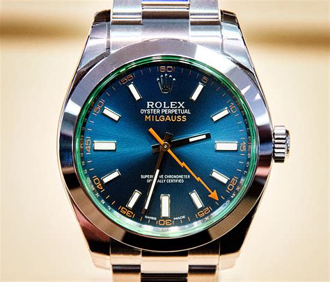 fale blue rolex miligauss|rolex milgauss blue dial.